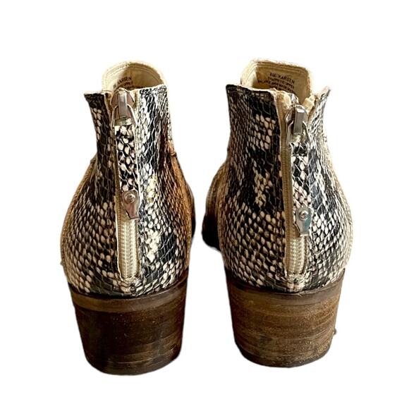 Dolce Vita Women’s Bootie Karsen Back Zip Faux Snakeskin Pointed Toe Size 8M - Picture 5 of 13